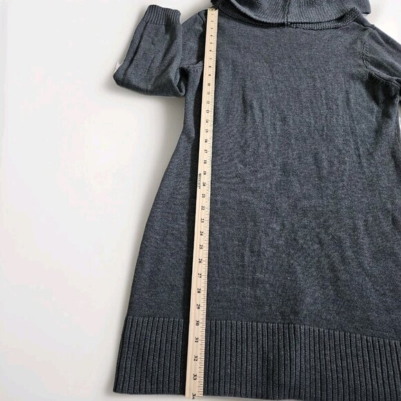 Jessica Sweater Dress Women XL Gray LS Cable Knit Turtleneck Western Cottagecore - Picture 8 of 16